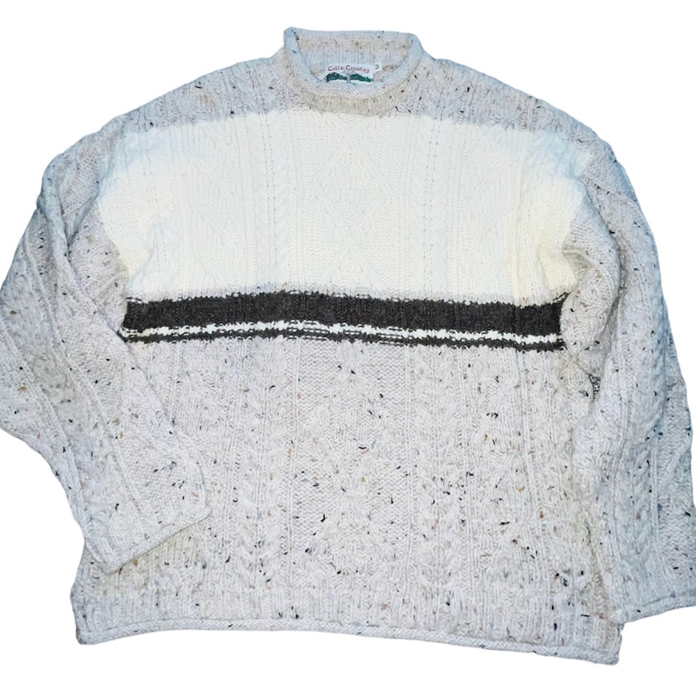 Celtic Country 100% Wool Chunky Men's Sweater - Medium